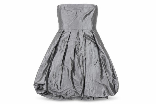 Miso Women's Grey A-Line Strapless Party Dress