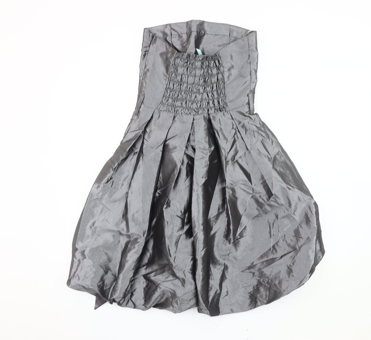 Miso Women's Grey A-Line Strapless Party Dress