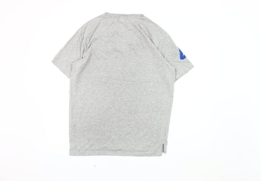 Voi Jeans Men's Grey T-Shirt Short Sleeve Large