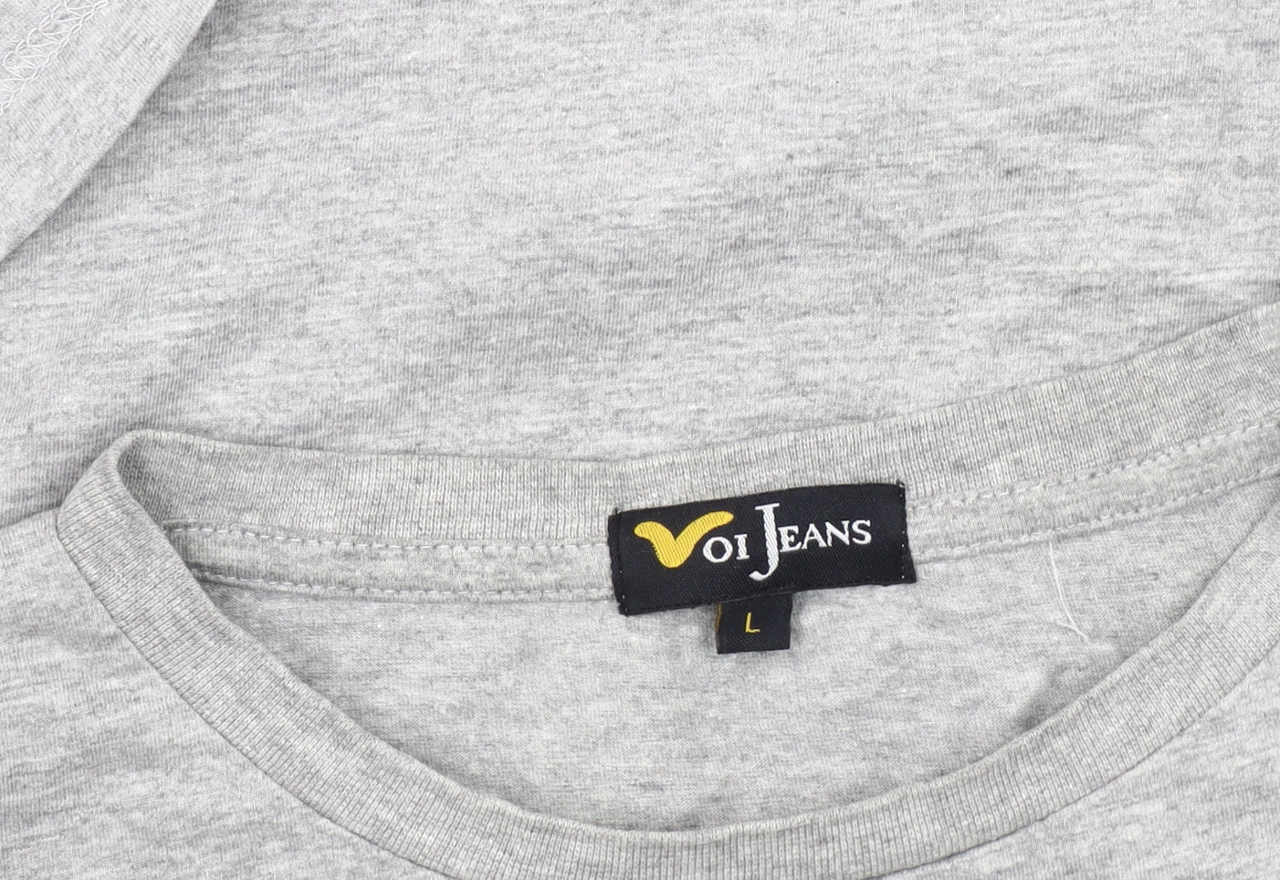 Voi Jeans Men's Grey T-Shirt Short Sleeve Large