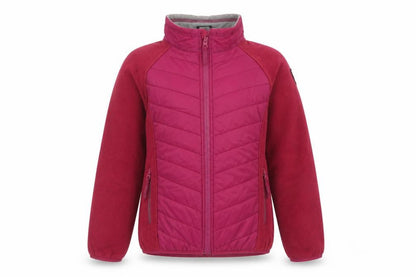 Front view of Trespass girls’ red puffer jacket - 9-10 years