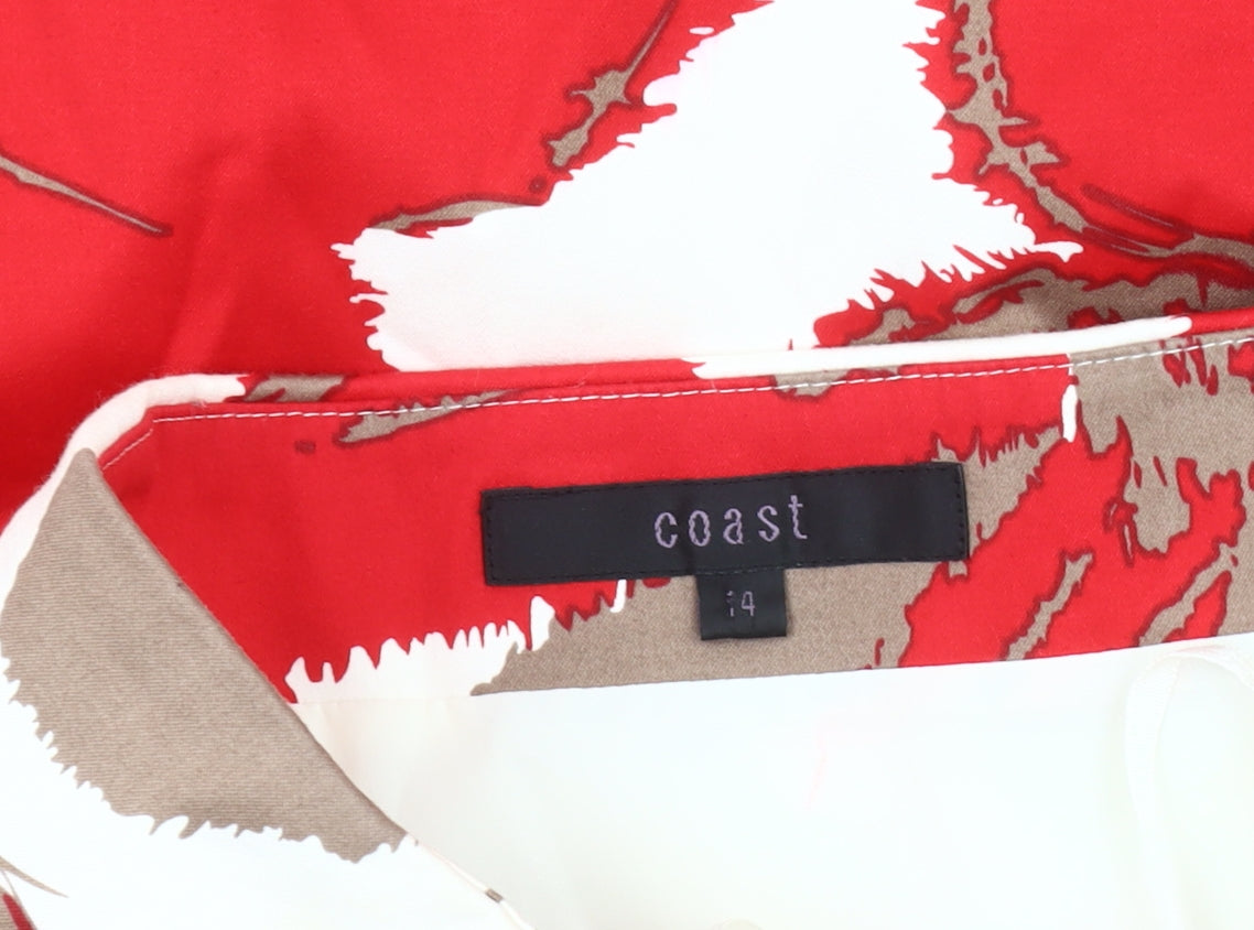 Coast Women's Multicoloured A-Line Floral Dress Size 14