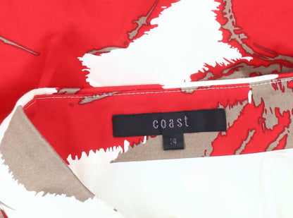 Coast Women's Multicoloured A-Line Floral Dress Size 14