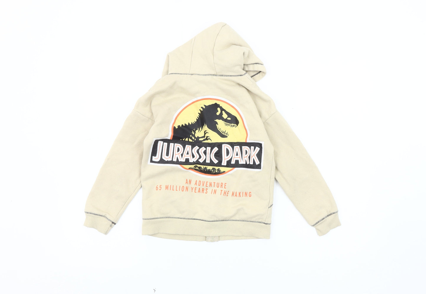 Beige Boys Jurassic Park Hooded Jacket Size 6-7