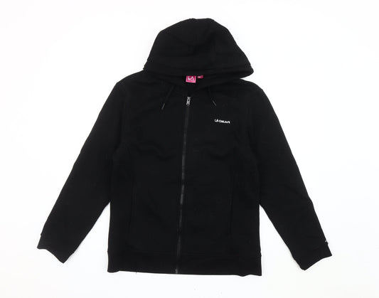 LA Gear Women's Black Full Zip Hooded Jacket Size 16