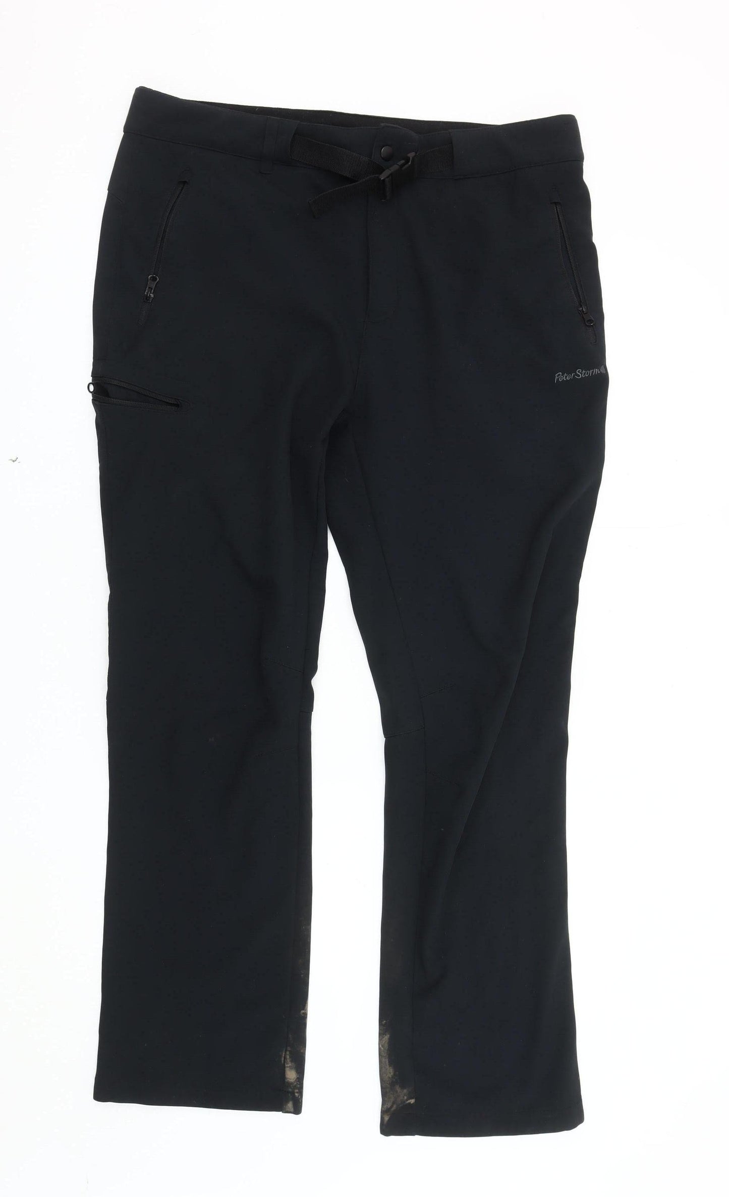 Peter Storm Men's Black Trousers L, Elastic Waist, Casual