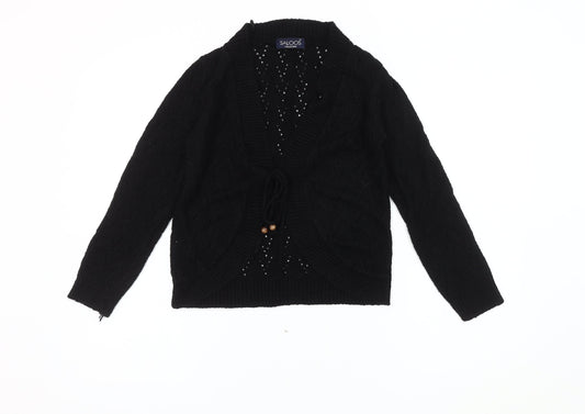 Womens UK Size M Saloos Black Cardigan Jumper