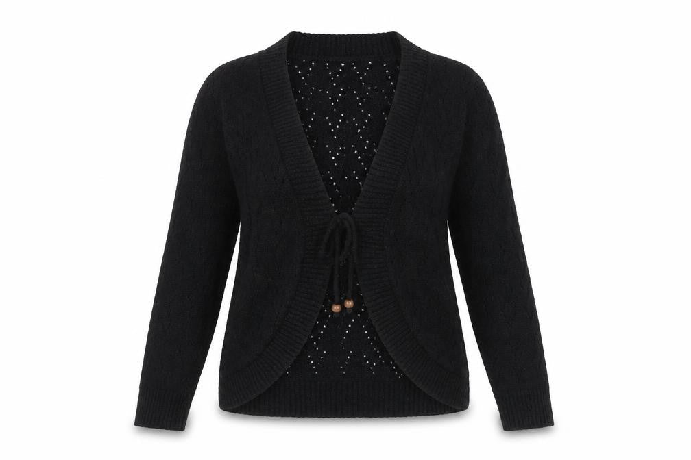 Womens UK Size M Saloos Black Cardigan Jumper