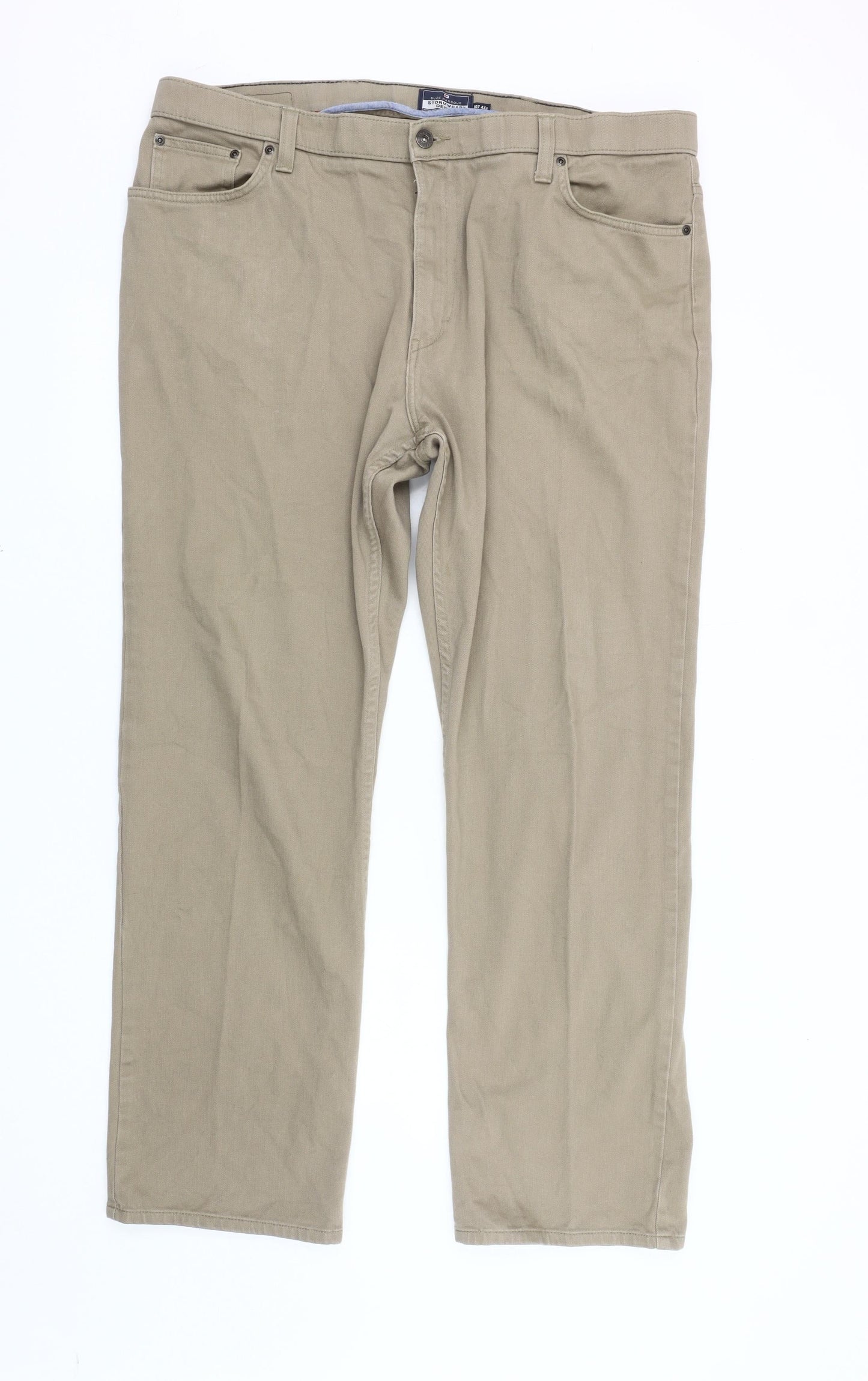 Marks and Spencer Men's Beige Straight Jeans 42