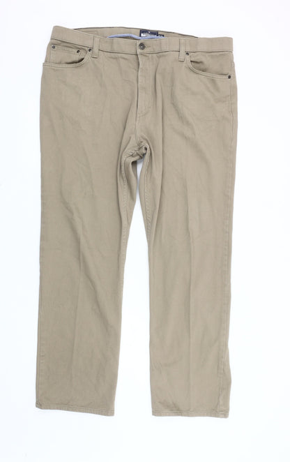 Marks and Spencer Men's Beige Straight Jeans 42