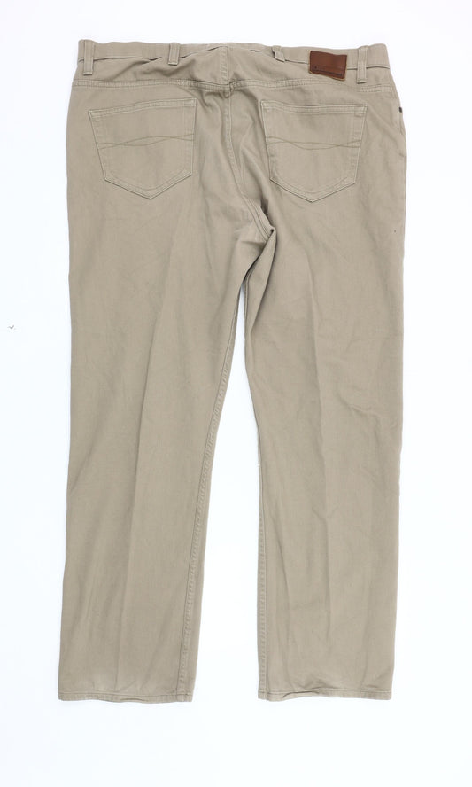 Marks and Spencer Men's Beige Straight Jeans 42