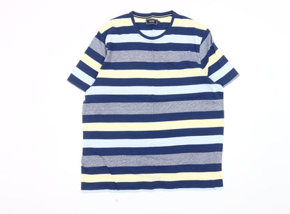 Maine New England Men's Blue Striped T-Shirt 2XL
