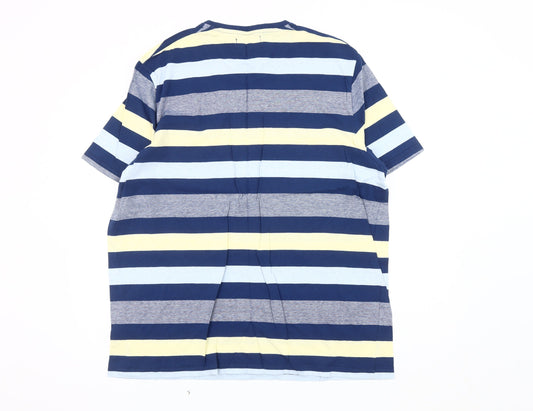 Maine New England Men's Blue Striped T-Shirt 2XL