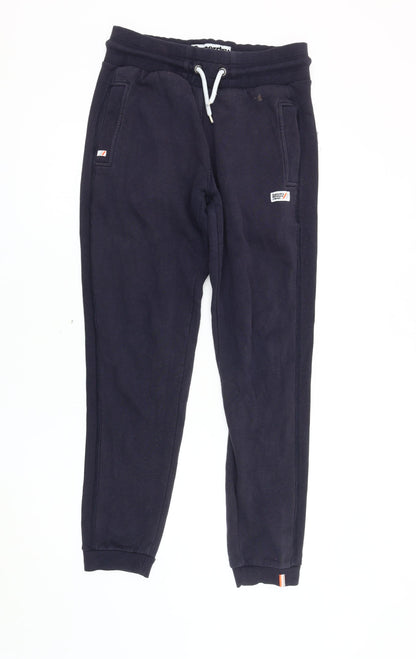 Superdry Men's Blue Jogger Trousers S - Relaxed Fit