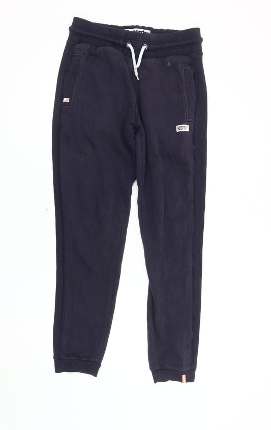 Superdry Men's Blue Jogger Trousers S - Relaxed Fit