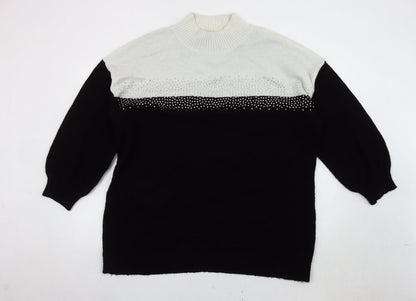 Womens UK Size 18 Roman Black Pullover Jumper