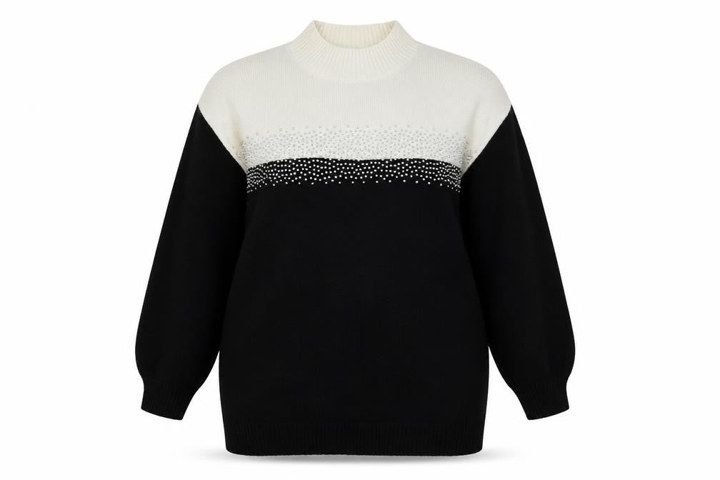 Womens UK Size 18 Roman Black Pullover Jumper