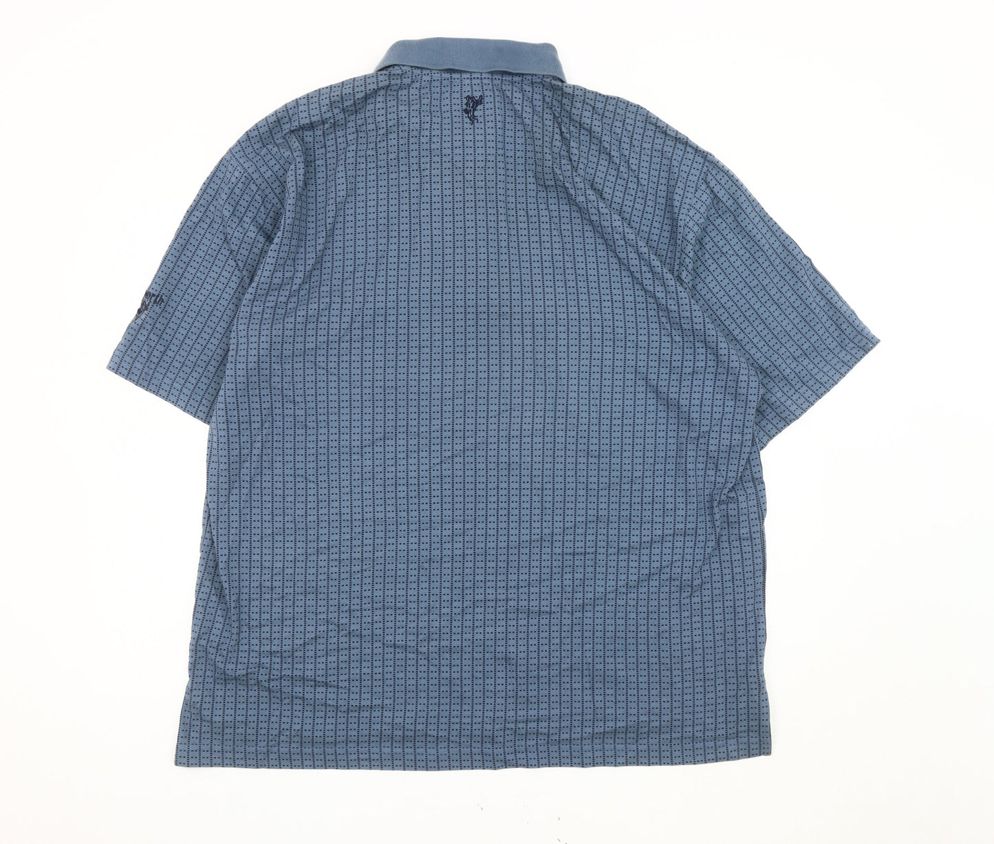 Ashworth Men's Blue Geometric Polo Shirt XL