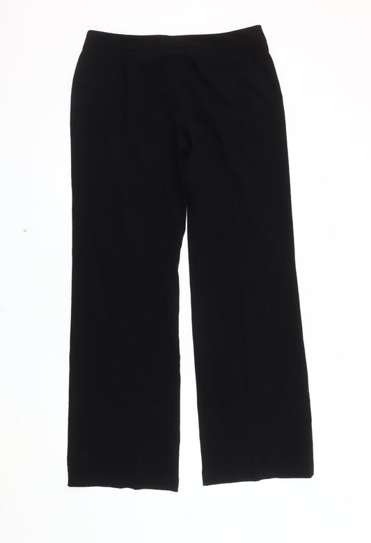 Womens UK Size 14 Debenhams Regular Fit  Black Trousers