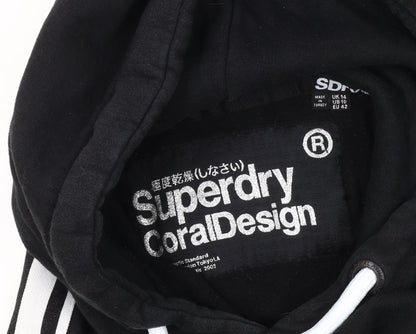Superdry Women's Black Pullover Hoodie Size 14
