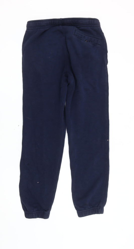 Nike Men's Blue Jogger Trousers - Size S, Elastic Waist