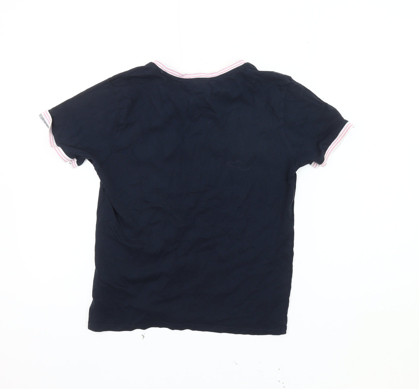 Jack Wills Women Blue Ringer T-Shirt Size 14
