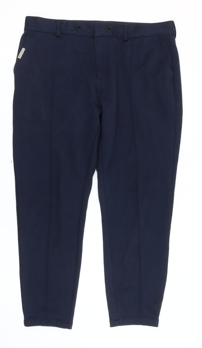 Mauvais Women's Blue Straight Trousers Size 8