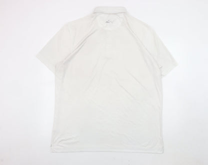Greg Norman Men's White 2XL Polo Shirt Short Sleeve