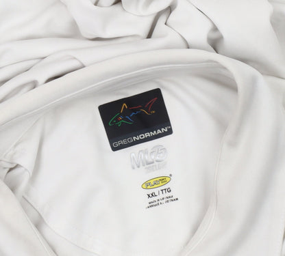 Greg Norman Men's White 2XL Polo Shirt Short Sleeve