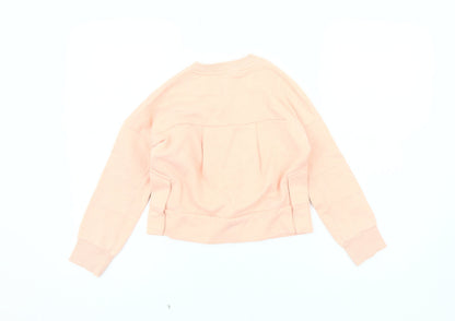 Adidas Girls Pink Pullover Sweatshirt 2-3 Years Logo Crew Neck