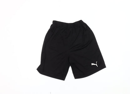 Puma Boys Black Athletic Shorts - Size S, Lightweight for Summer