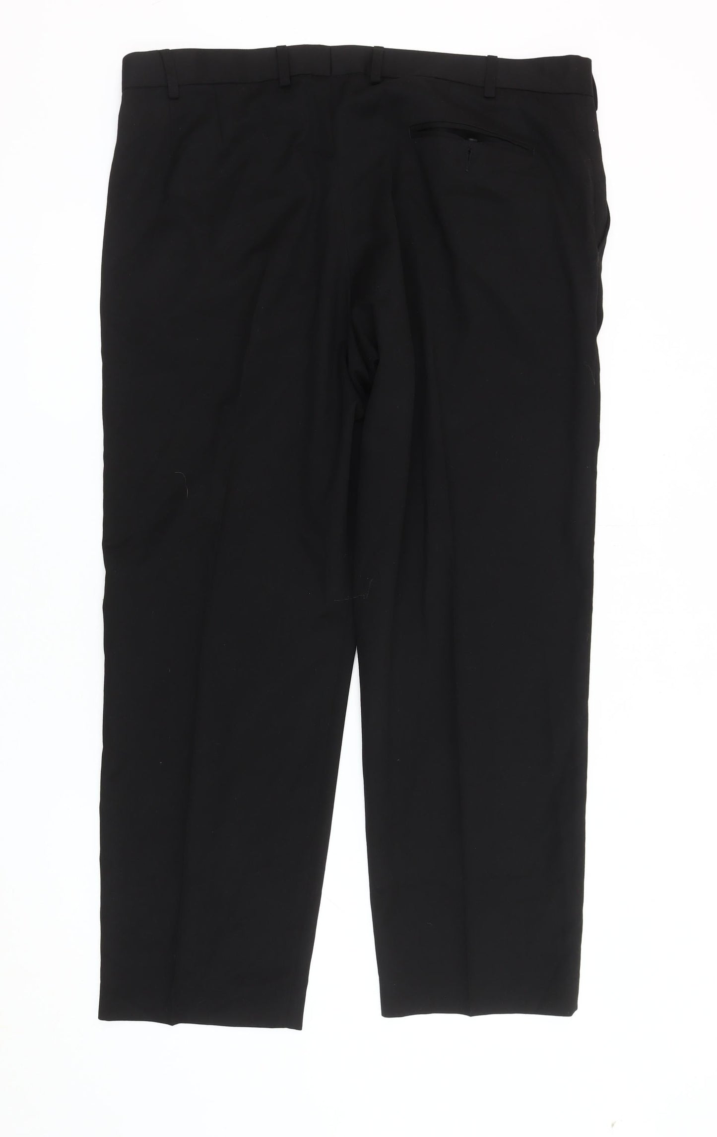 Marks and Spencer Men's Black Regular Fit Trousers Size 32