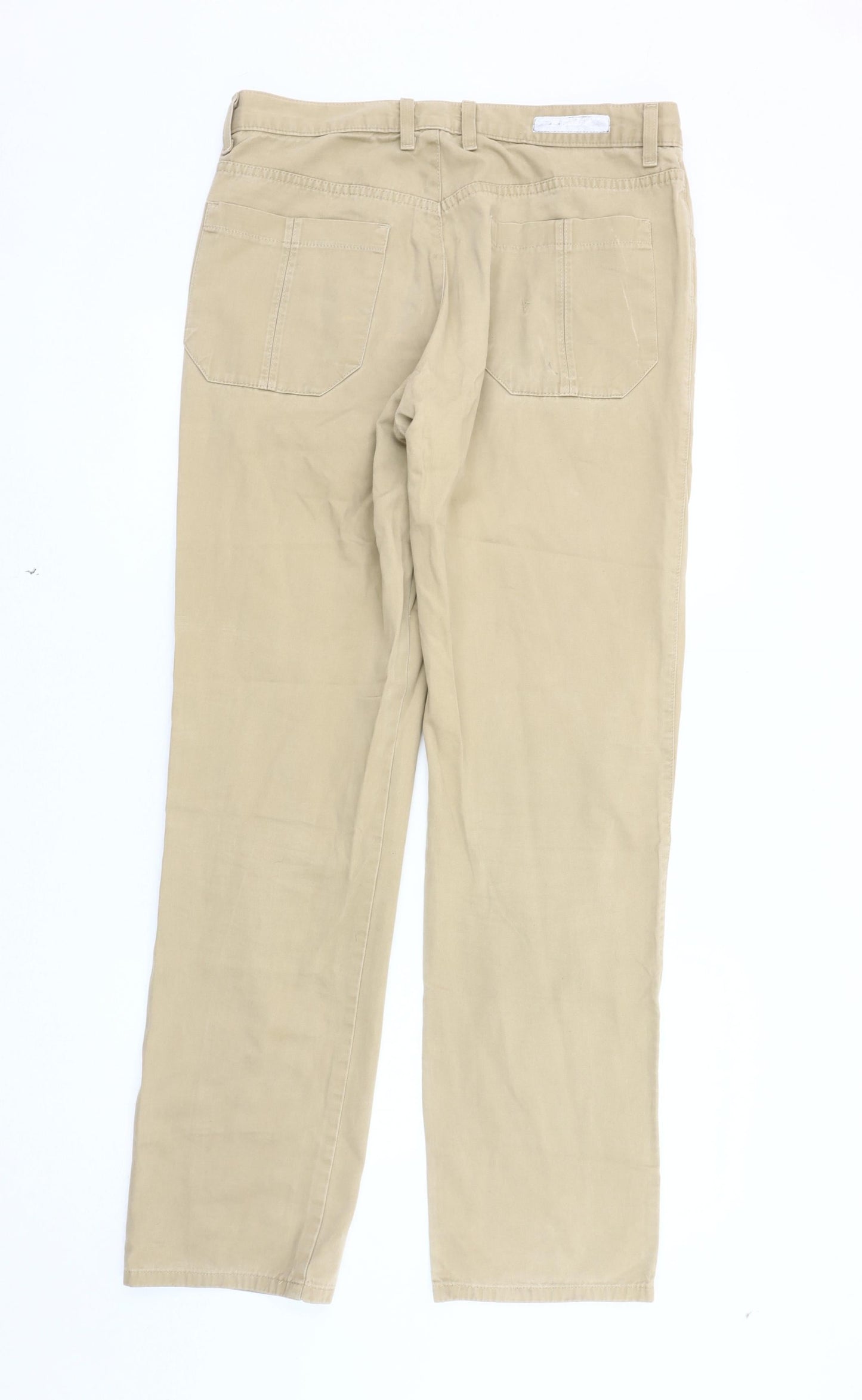 Next Men's Beige Chino Trousers, Size 34L