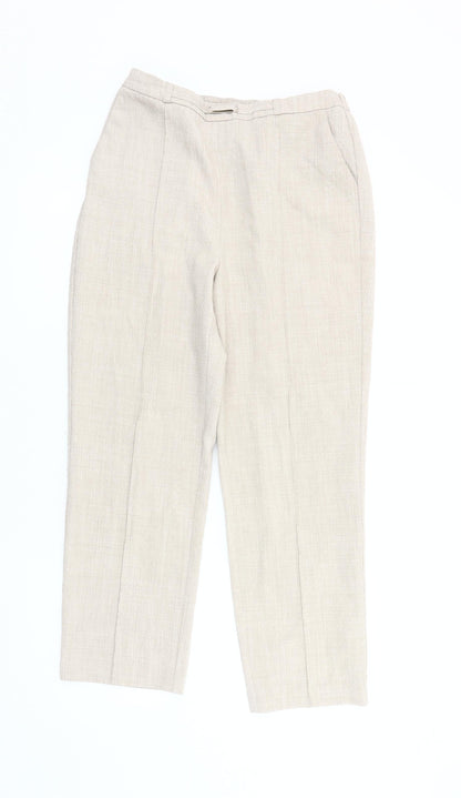 Womens UK Size 12 Honor Millburn Regular Fit Casual Beige Trousers
