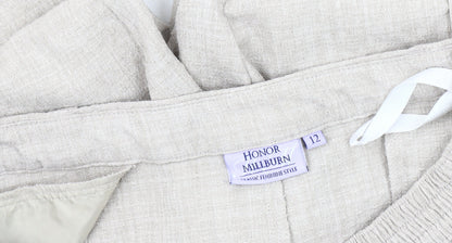 Womens UK Size 12 Honor Millburn Regular Fit Casual Beige Trousers