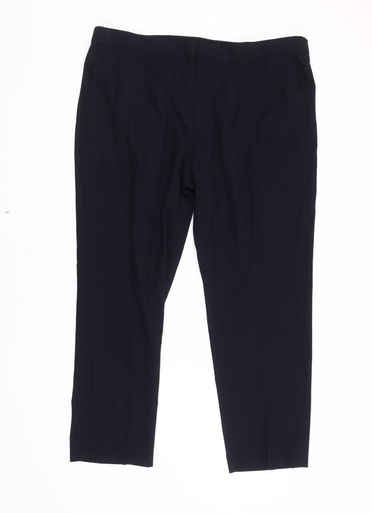 Marks and Spencer Men's Blue Tailored Trousers L