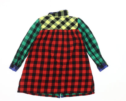 Little Bird Girls Multicoloured Plaid Shirt Dress 5-6 Years