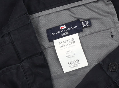 Marks and Spencer Men's Black Trousers 38in