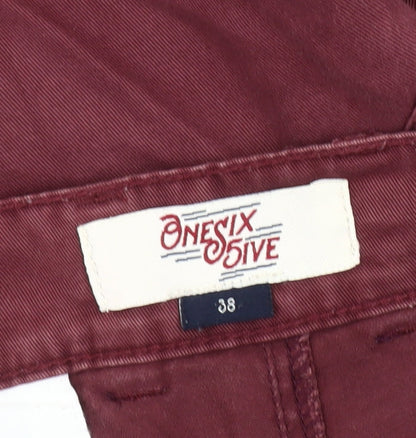 OneSix5ive Men's Red Chino Shorts Size 38