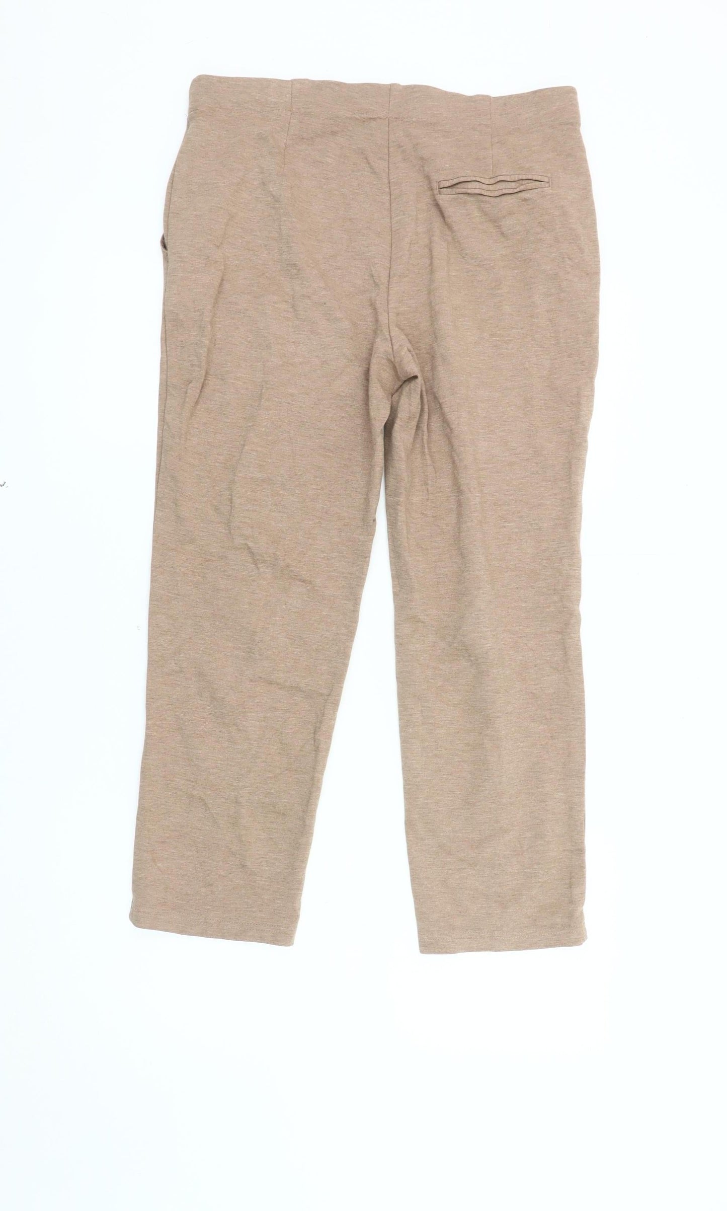 Womens UK Size 10 Marks and Spencer Regular Fit Casual Beige Trousers