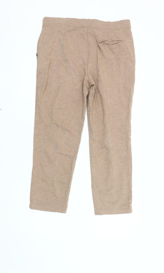 Womens UK Size 10 Marks and Spencer Regular Fit Casual Beige Trousers