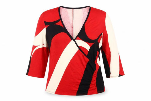 Womens UK Size 12 Just Elegance Multicoloured Wrap Blouse