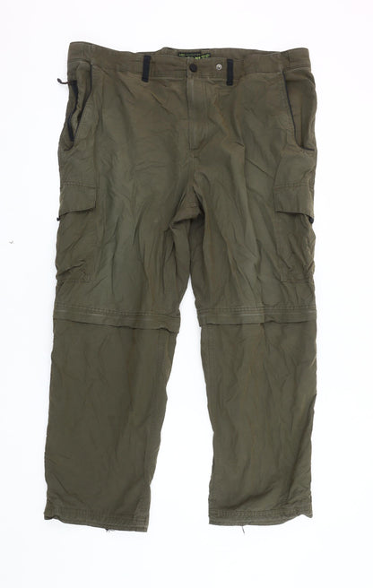 Marks and Spencer Men's Green Walking Trousers, Size 42, Regular Fit