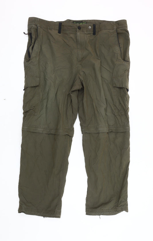 Marks and Spencer Men's Green Walking Trousers, Size 42, Regular Fit