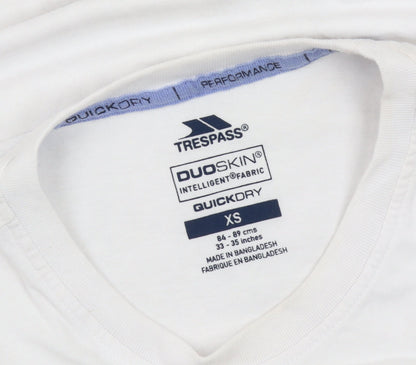 Trespass White XS Unisex Quick Dry Crew Neck T-Shirt