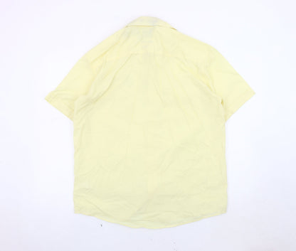BH Ltd Unisex Yellow Button-Up Shirt, Medium