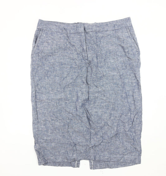 Marks and Spencer Women's Blue Pencil Skirt Size 20
