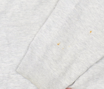 Next Men's Grey Long Sleeve Polo - Size L