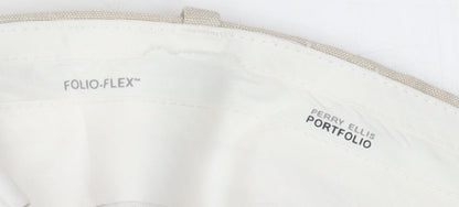 Perry Ellis Beige Men's Linen Trousers 38 Classic Fit