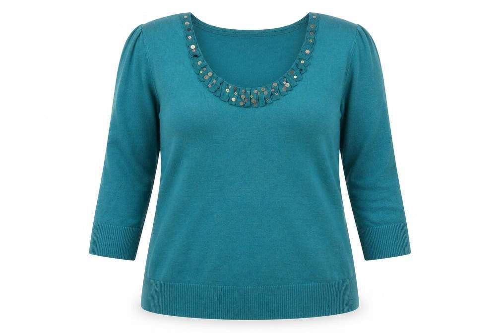 Womens UK Size 18 Marks and Spencer Green Pullover Jumper